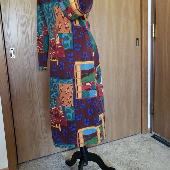 Vtg Goldworm 100% Merino "Matisse" Dress Sz 14 - Picture 9 of 9